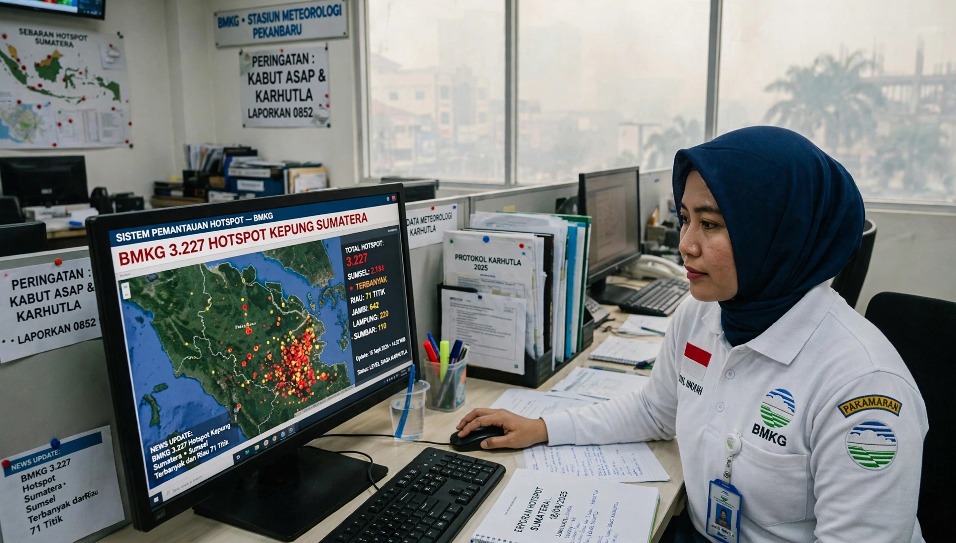BMKG: 3.227 Hotspot Kepung Sumatera, Sumsel Terbanyak dan Riau Deteksi 71 Titik