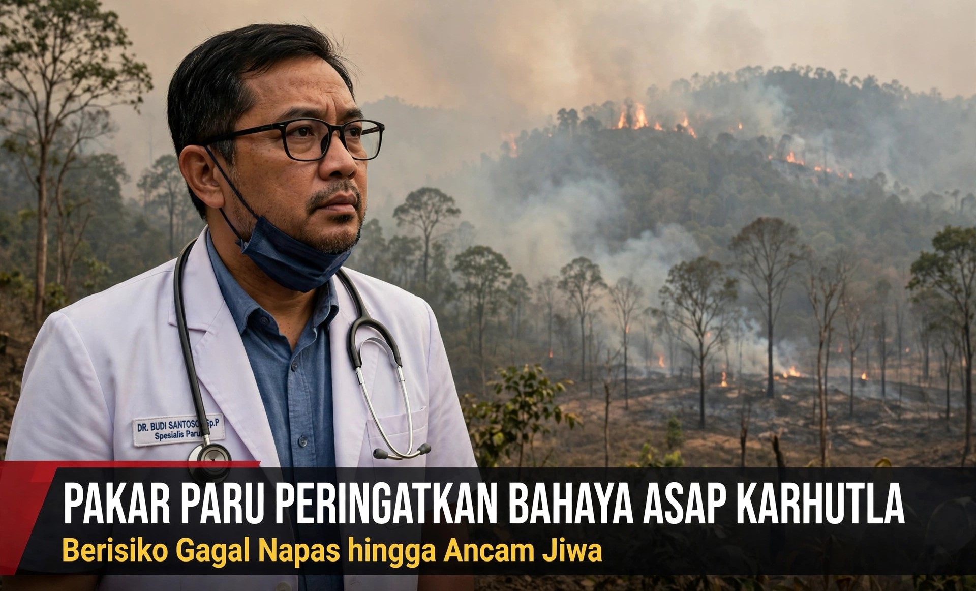 Pakar Paru Peringatkan Bahaya Asap Karhutla: Berisiko Gagal Napas hingga Ancam Jiwa