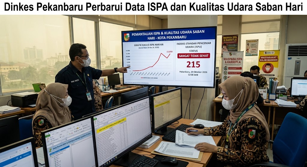 Dinkes Pekanbaru Perbarui Data ISPA dan Kualitas Udara Saban Hari