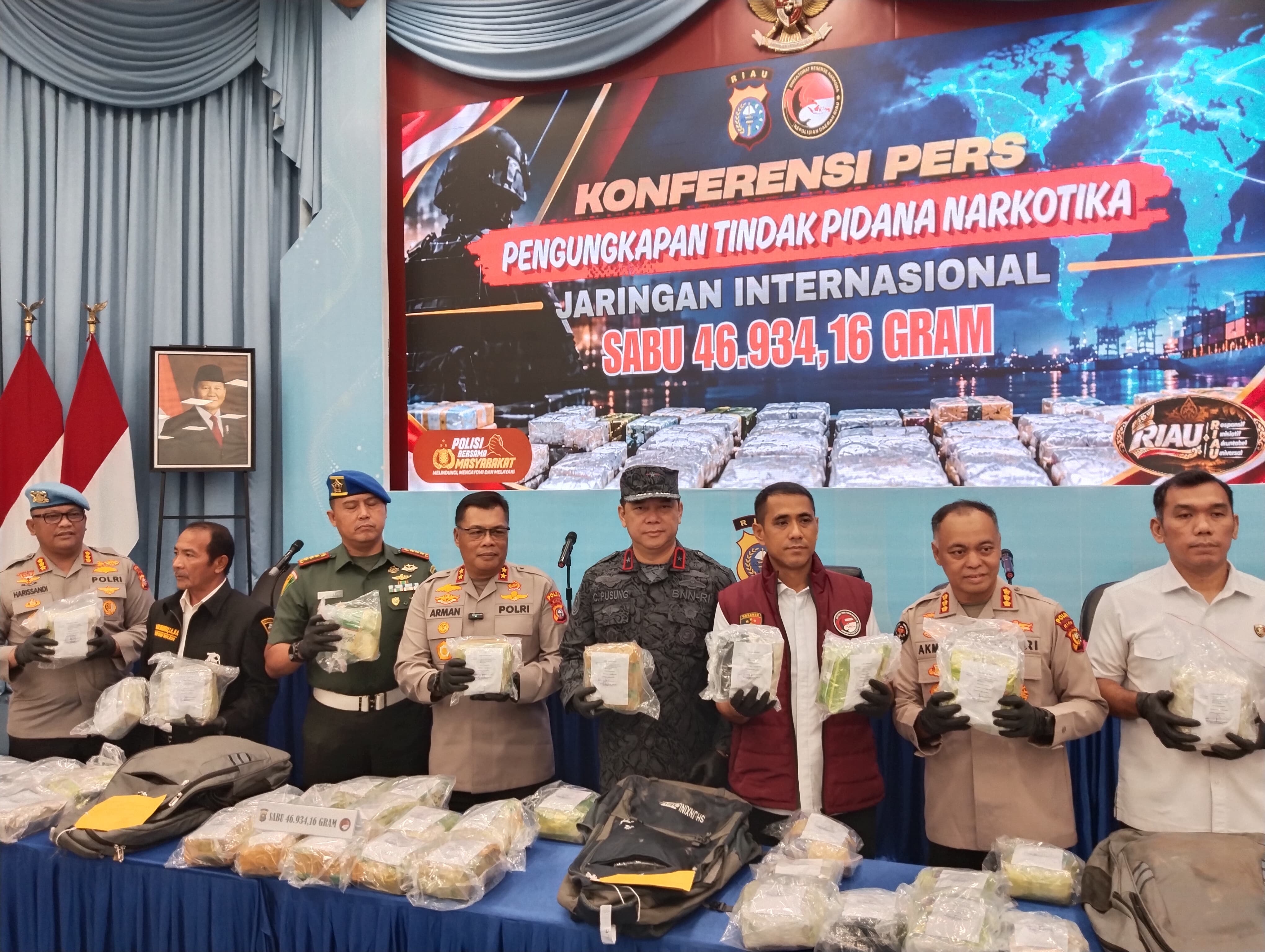 Polda Riau Bongkar Jaringan Sabu Internasional Rp 84 Miliar, Dua Pelaku Ditangkap